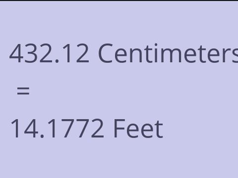 432.12 CM TO FEET