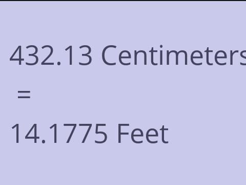 432.13 CM TO FEET