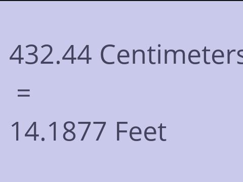 432.44 CM TO FEET