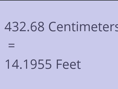 432.68 CM TO FEET