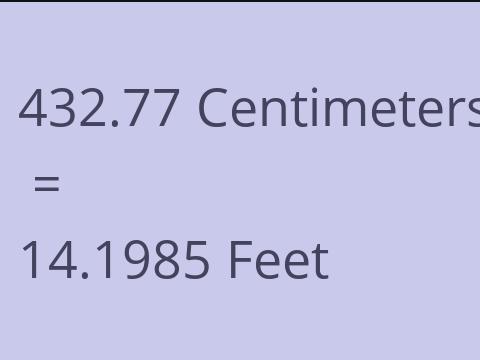 432.77 CM TO FEET