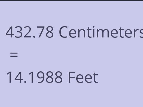 432.78 CM TO FEET