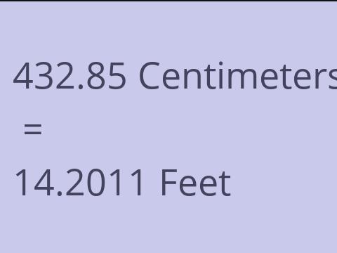 432.85 CM TO FEET