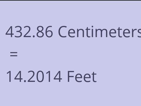 432.86 CM TO FEET