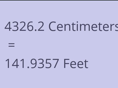 4326.2 CM TO FEET