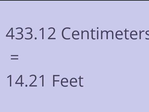 433.12 CM TO FEET