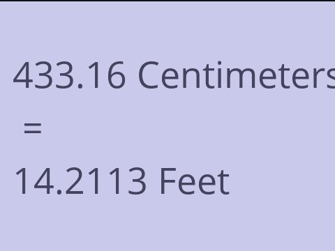 433.16 CM TO FEET