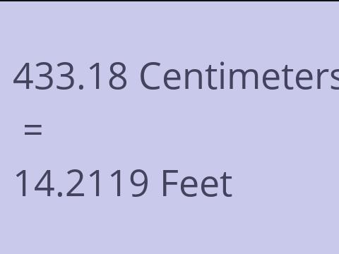 433.18 CM TO FEET