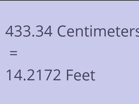 433.34 CM TO FEET