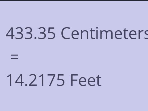 433.35 CM TO FEET