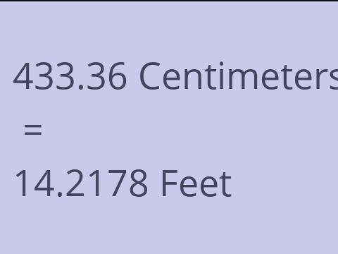 433.36 CM TO FEET