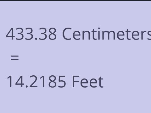 433.38 CM TO FEET