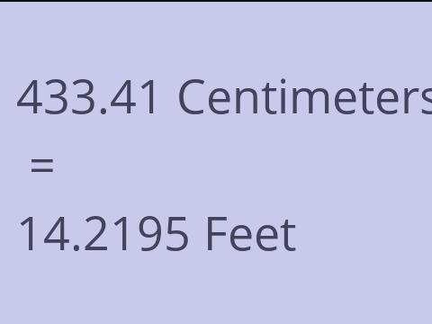 433.41 CM TO FEET