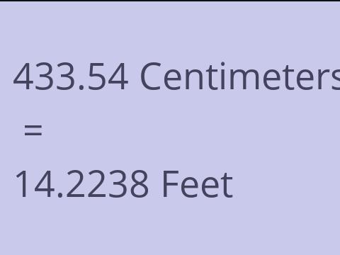 433.54 CM TO FEET