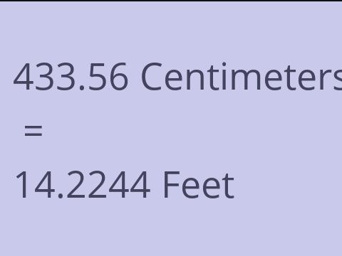 433.56 CM TO FEET