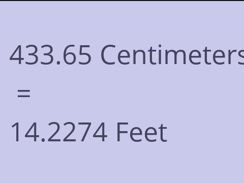 433.65 CM TO FEET