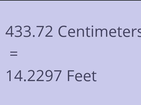 433.72 CM TO FEET