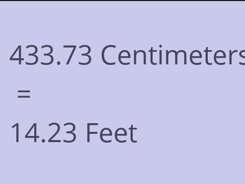 433.73 CM TO FEET