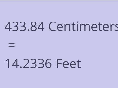 433.84 CM TO FEET