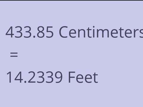 433.85 CM TO FEET