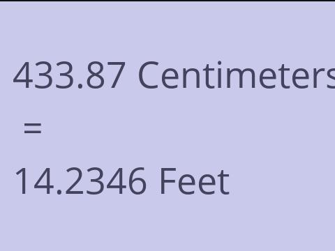 433.87 CM TO FEET