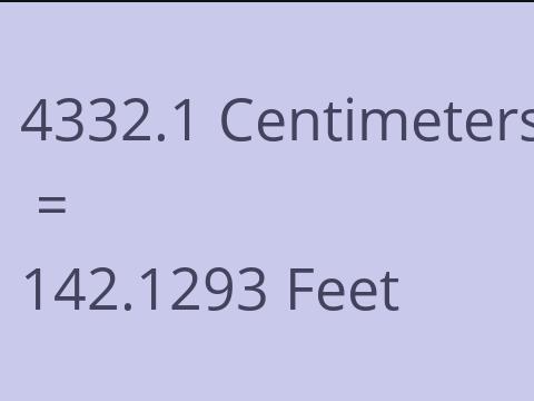 4332.1 CM TO FEET