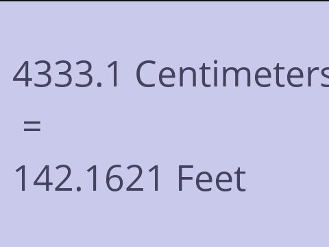 4333.1 CM TO FEET