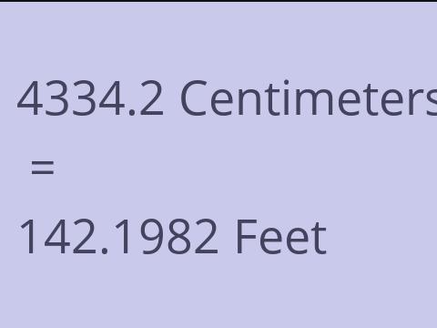 4334.2 CM TO FEET