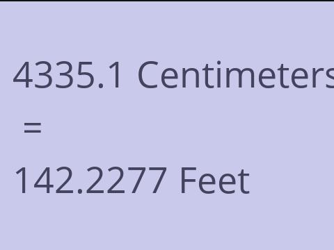 4335.1 CM TO FEET