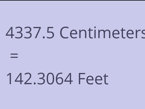 4337.5 CM TO FEET