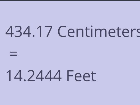 434.17 CM TO FEET