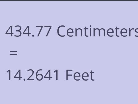 434.77 CM TO FEET