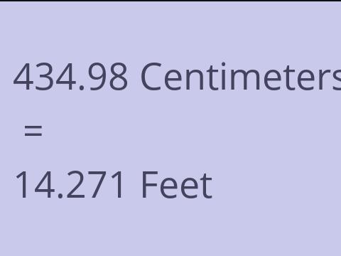 434.98 CM TO FEET