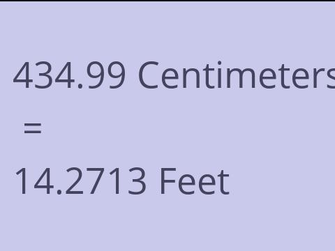 434.99 CM TO FEET