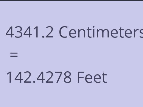 4341.2 CM TO FEET