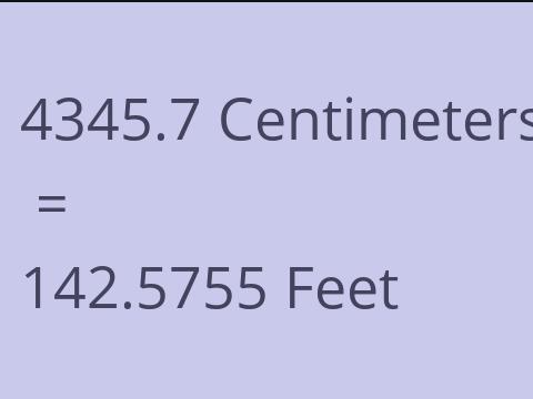4345.7 CM TO FEET