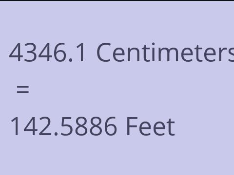 4346.1 CM TO FEET