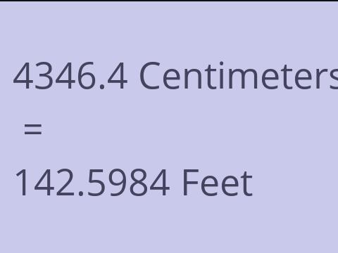 4346.4 CM TO FEET