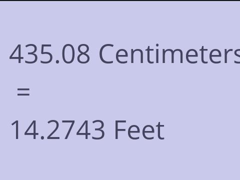 435.08 CM TO FEET