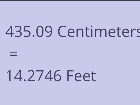 435.09 CM TO FEET