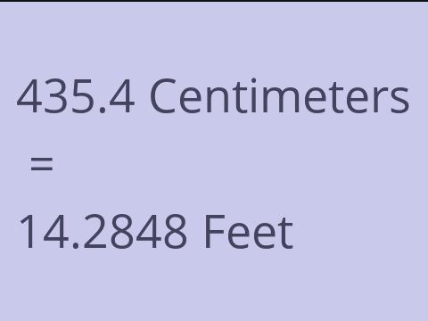 435.4 CM TO FEET