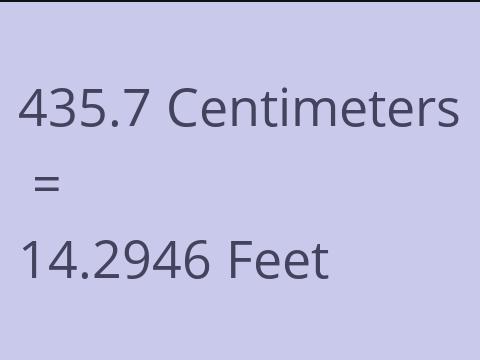 435.7 CM TO FEET