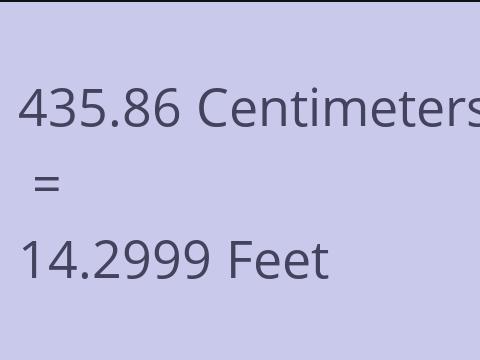 435.86 CM TO FEET