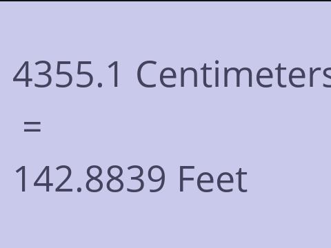 4355.1 CM TO FEET