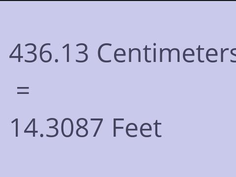 436.13 CM TO FEET