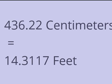 436.22 CM TO FEET