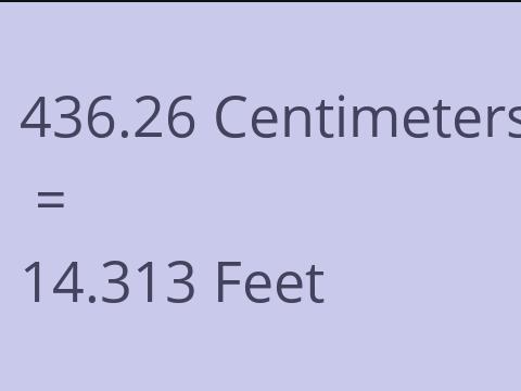 436.26 CM TO FEET