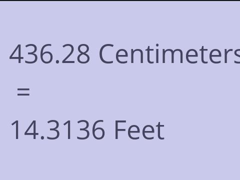 436.28 CM TO FEET