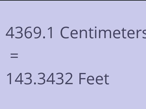 4369.1 CM TO FEET