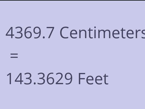 4369.7 CM TO FEET